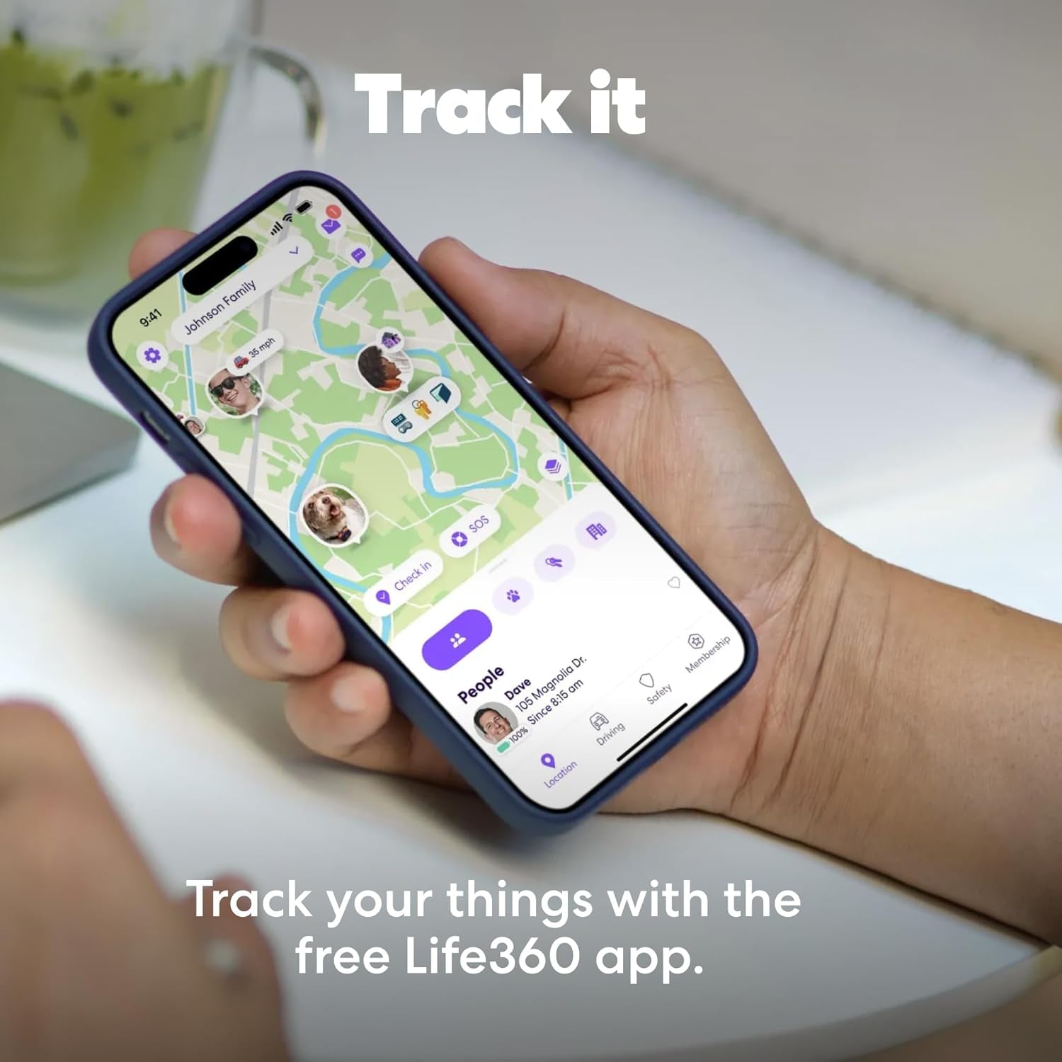 Tile - Bluetooth Tracker, Keys Finder and Item Locator for Keys, Bags and More. Phone Finder. Both Ios and Android Compatible. 1-Pack (Pink Punch)