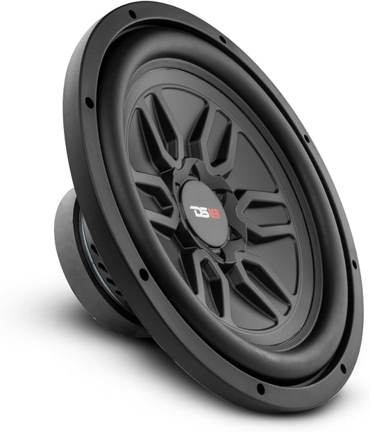 SLC-MD12 Subwoofer in Black - 12-Inch Speaker, 500W Max Power, 250W RMS Power, ACCAW 4 Layer Voice Coil, Black Steel Frame, SVC, 4 Ohm Impedance, Ferrite Magnet (1 Speaker)